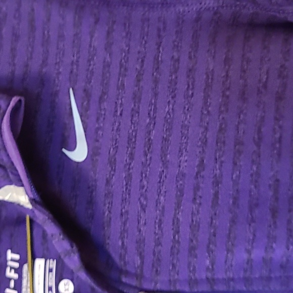 Nike Dri-Fit Running Purple Quarter Zip Jacket with Thumb holes Size XS - Picture 2 of 6